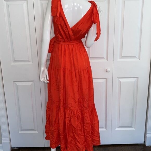 New J.CREW Shoulder-tie silk maxi dress - Picture 6 of 12